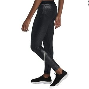 Nike Womens Pro Cool Dri-Fit Sparkle Swoosh Tight Pants Silver/Black Medium